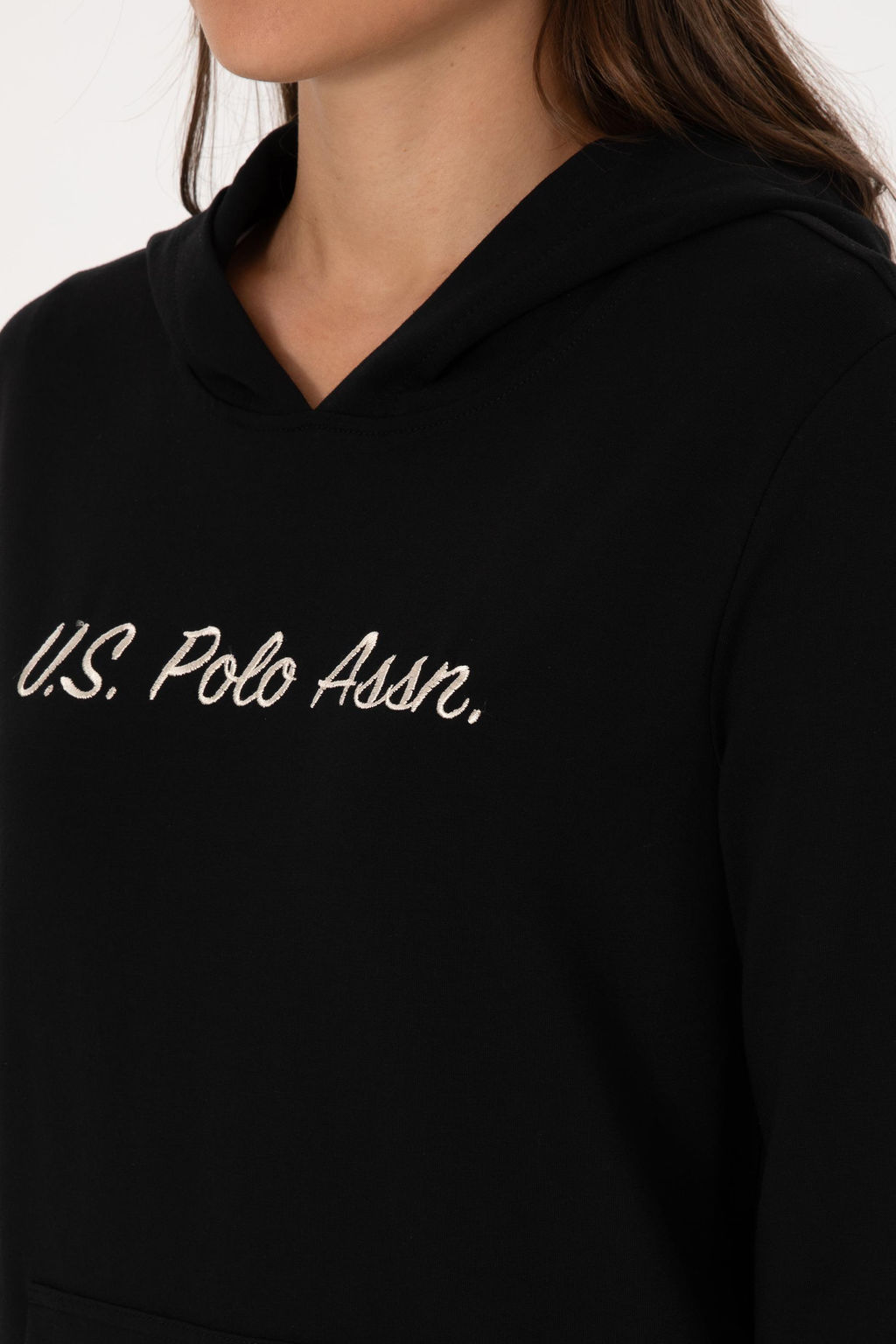 Kad_n Siyah Kap__onlu Sweatsh_rt Sepette S_rpriz _ndirim - U.s. polo assn фото 7