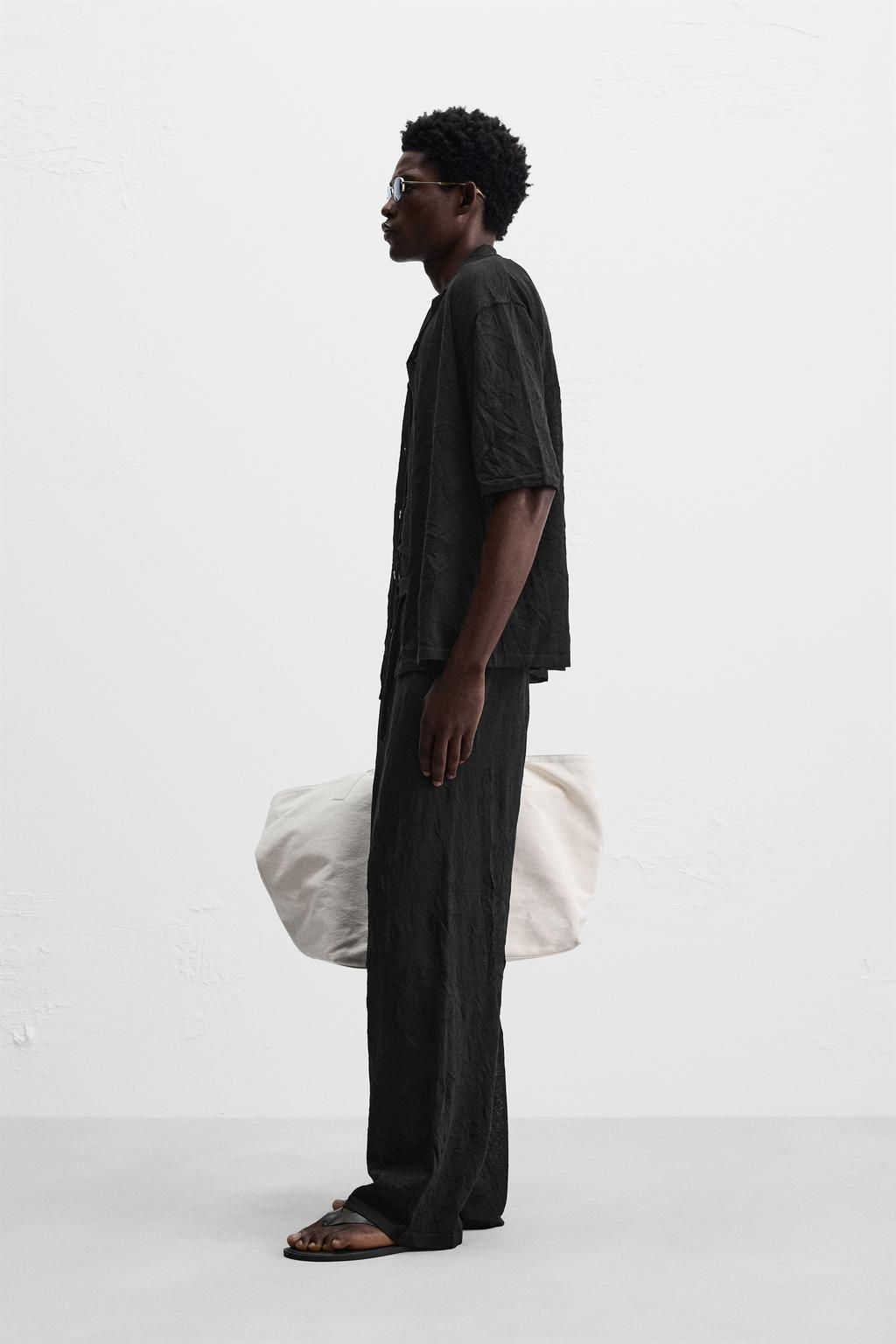 CREASED-EFFECT KNIT TROUSERS - Zara фото 4