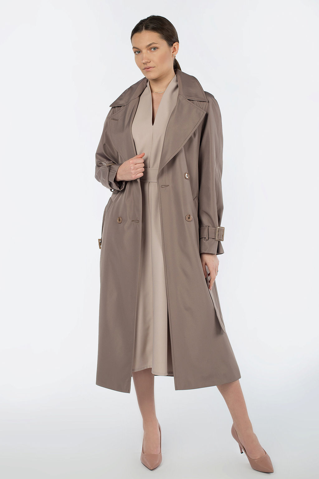 03-3256 Плащ женский (пояс) - El podio фото 2