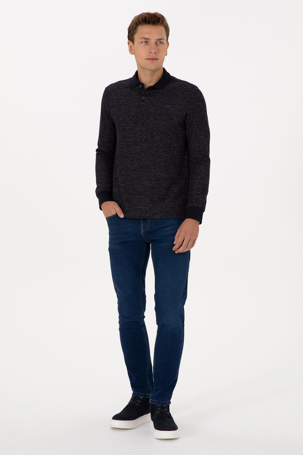 Erkek Lacivert Basic Sweatshirt - U.s. polo assn фото 4