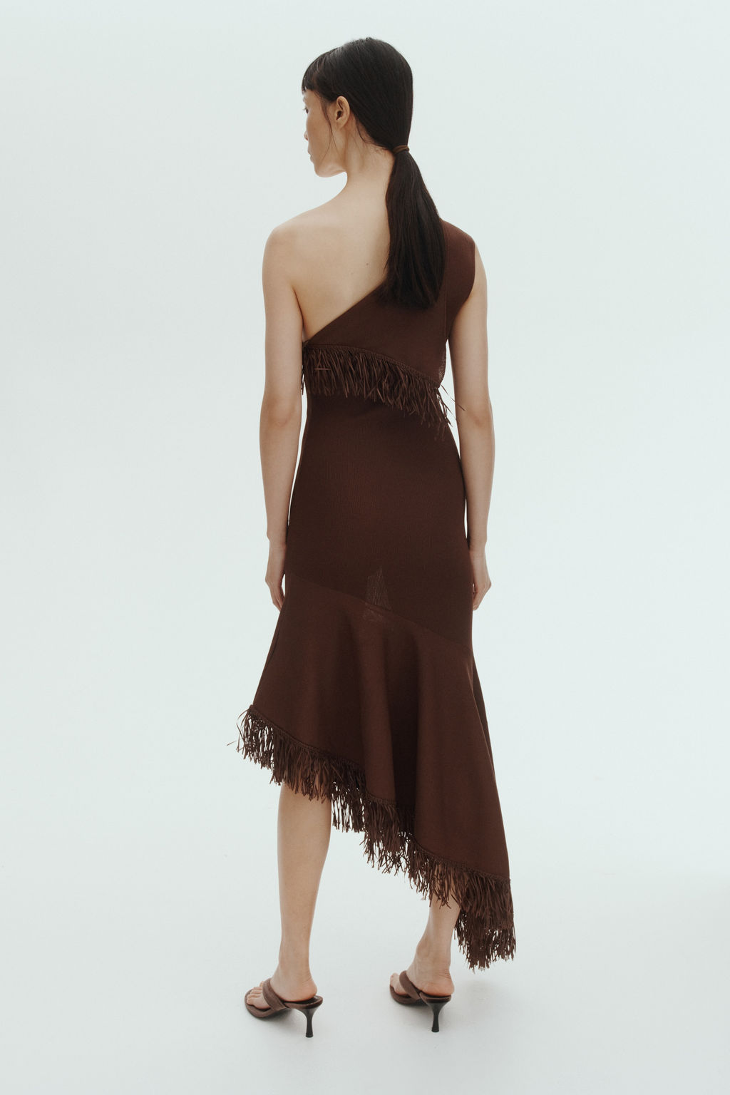 Vestido de un hombro con flecos - H&m фото 8