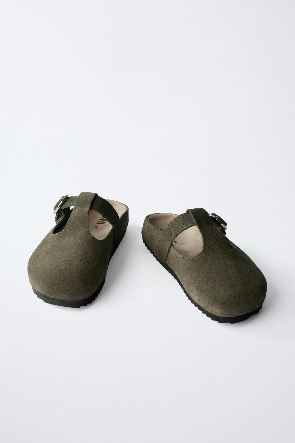 SPLIT SUEDE T-BAR CLOGS - Zara фото 3