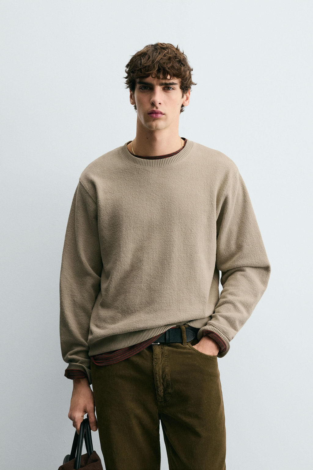 TEXTURED CREWNECK SWEATSHIRT - Zara фото 2