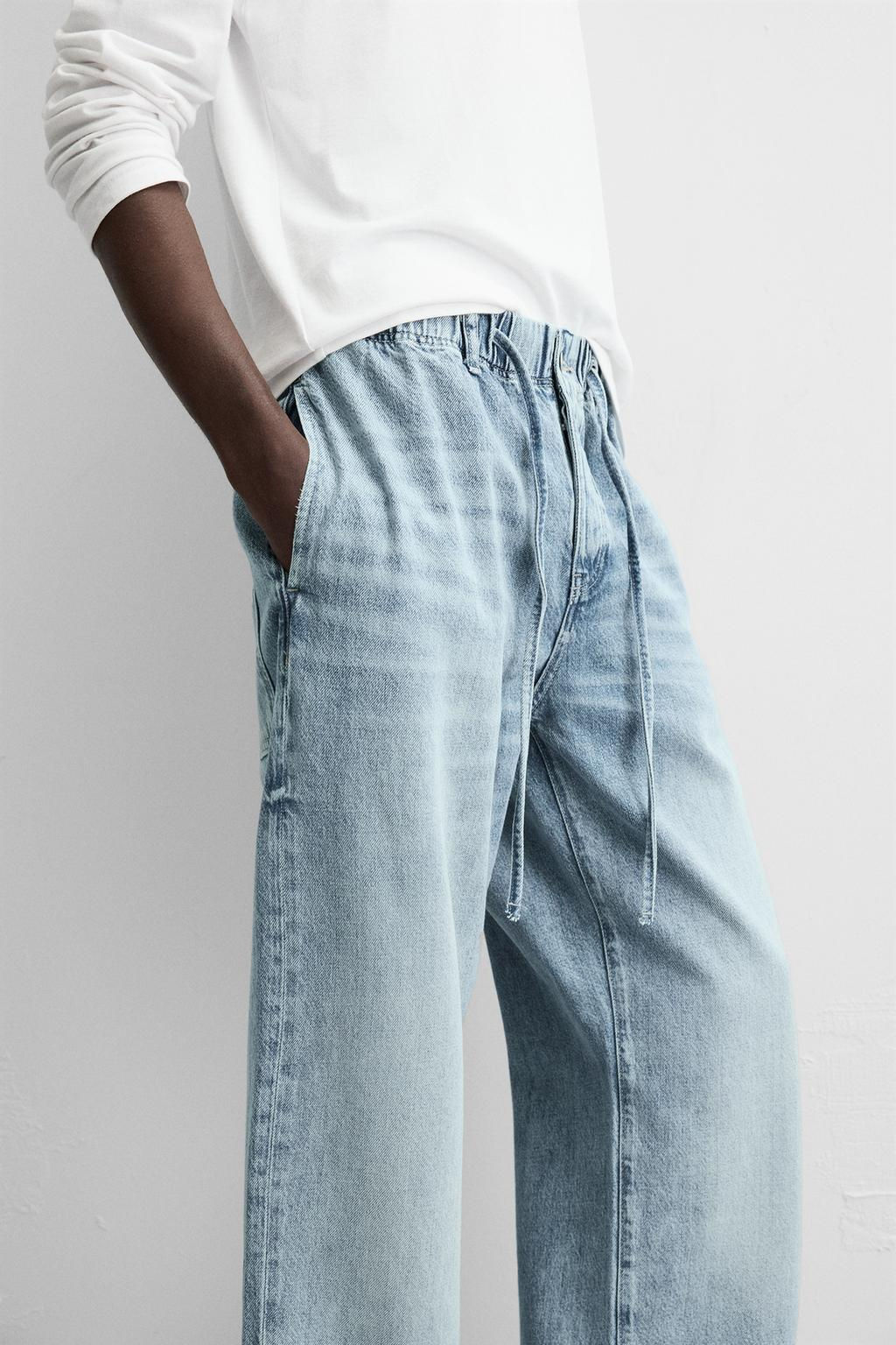 RELAXED FIT JOGGER WAIST JEANS - Zara фото 6