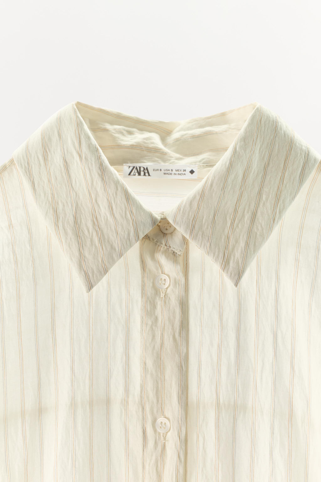 MONO CAMISERO ESTAMPADO RAYAS ENCAJE / Rayas - Zara фото 6
