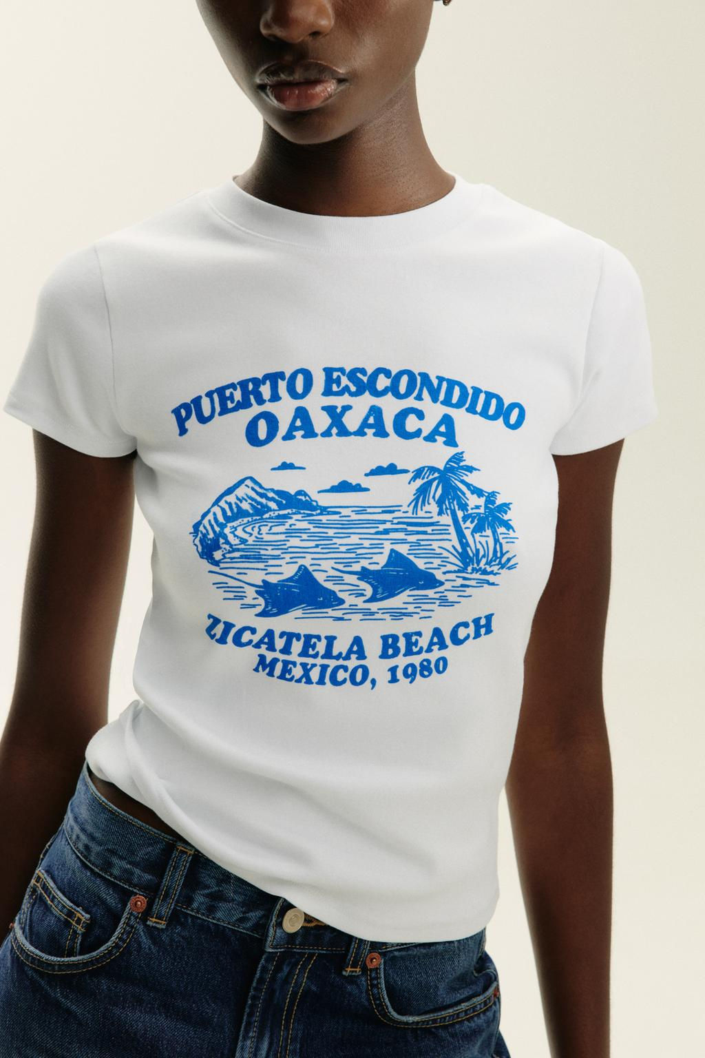T-SHIRT WITH TEXT PRINT - Zara фото 2