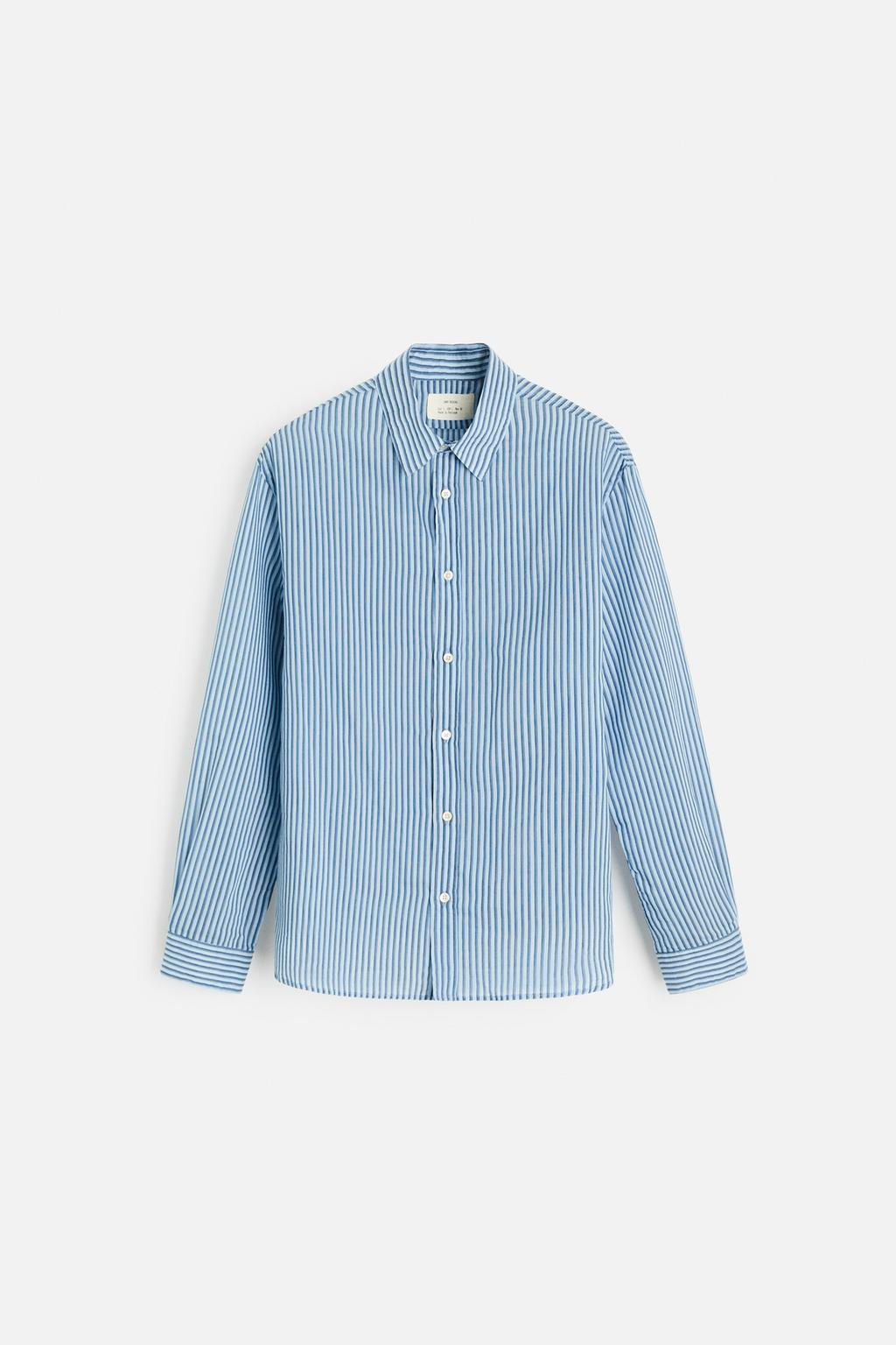 STRIPED COTTON - SILK SHIRT - Zara фото 7