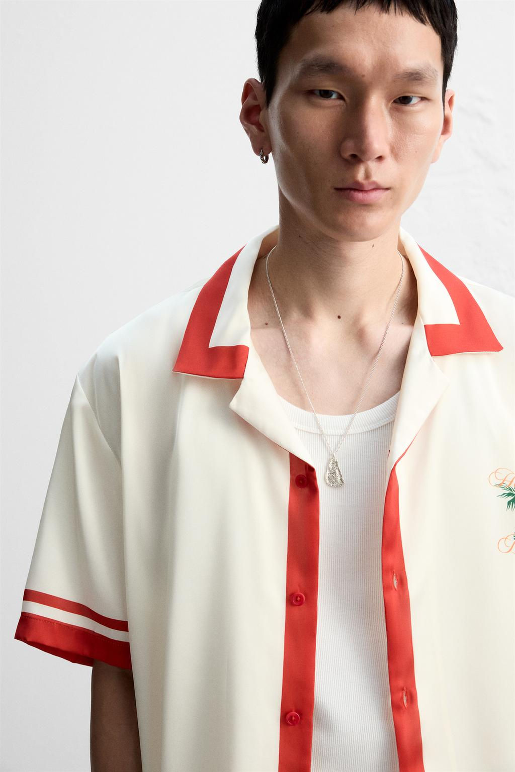 CONTRAST SATIN SHIRT - Zara фото 2