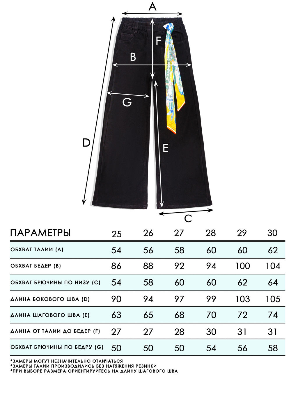 Джинсы-палаццо утеплённые для девочек - Синий мир фото 2