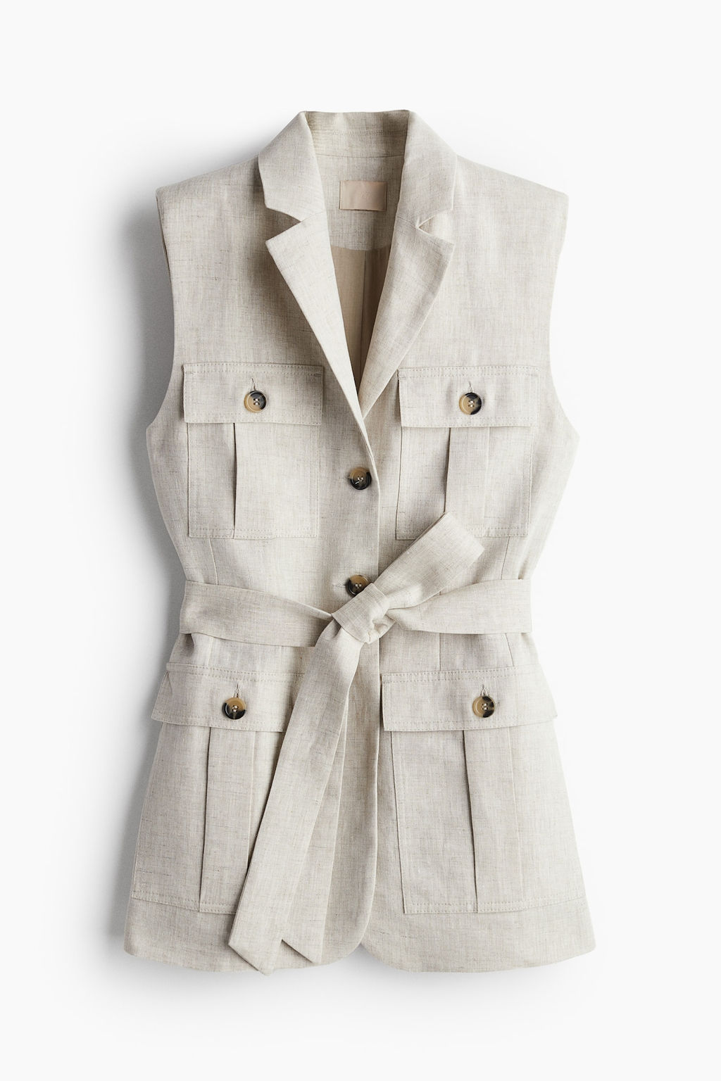 Americana de lino sin mangas - H&m фото 6