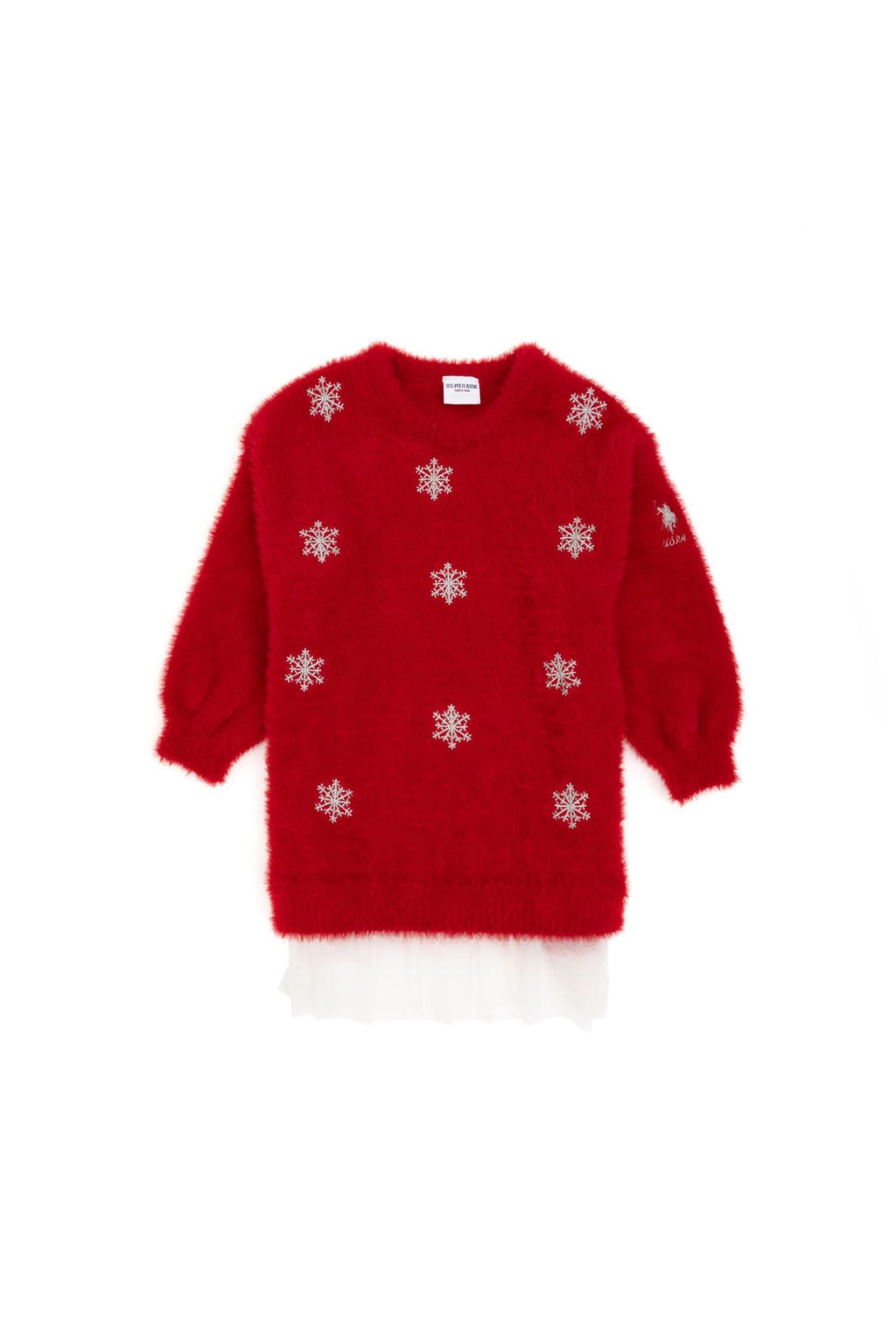 K_z _ocuk K_rm_z_ Y_lba__ Temal_ Triko Elbise - U.s. polo assn фото 3