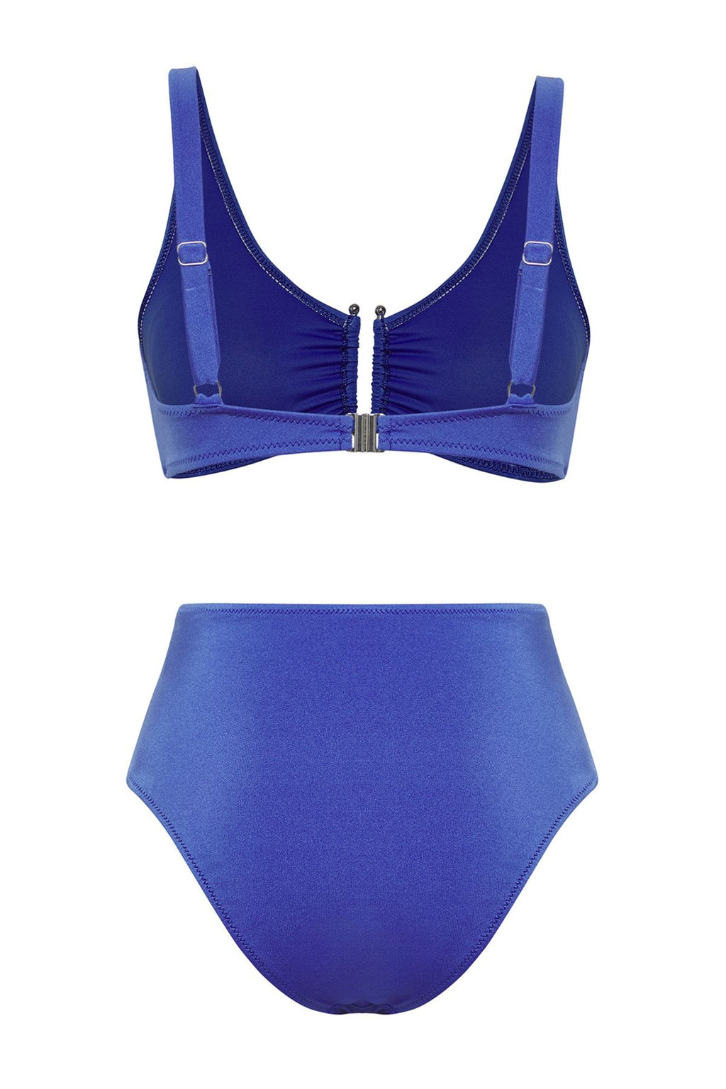 Trendyolmilla Saks Bralette Aksesuarl? Parlak Yuksek Bel Regular Bikini Tak?m? TBESS25BT00115 фото 7