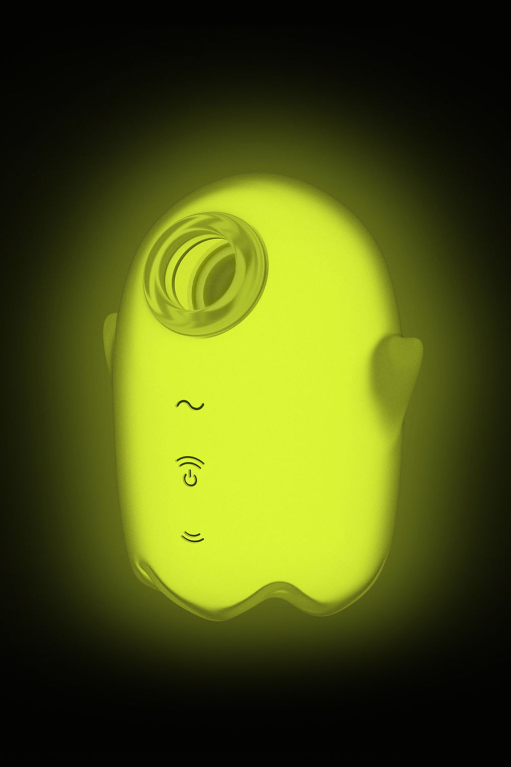 Вакуум-волновой бесконтактный стимулятор клитора Satisfyer Glowing Ghost, силикон, желтый, 8,4 см