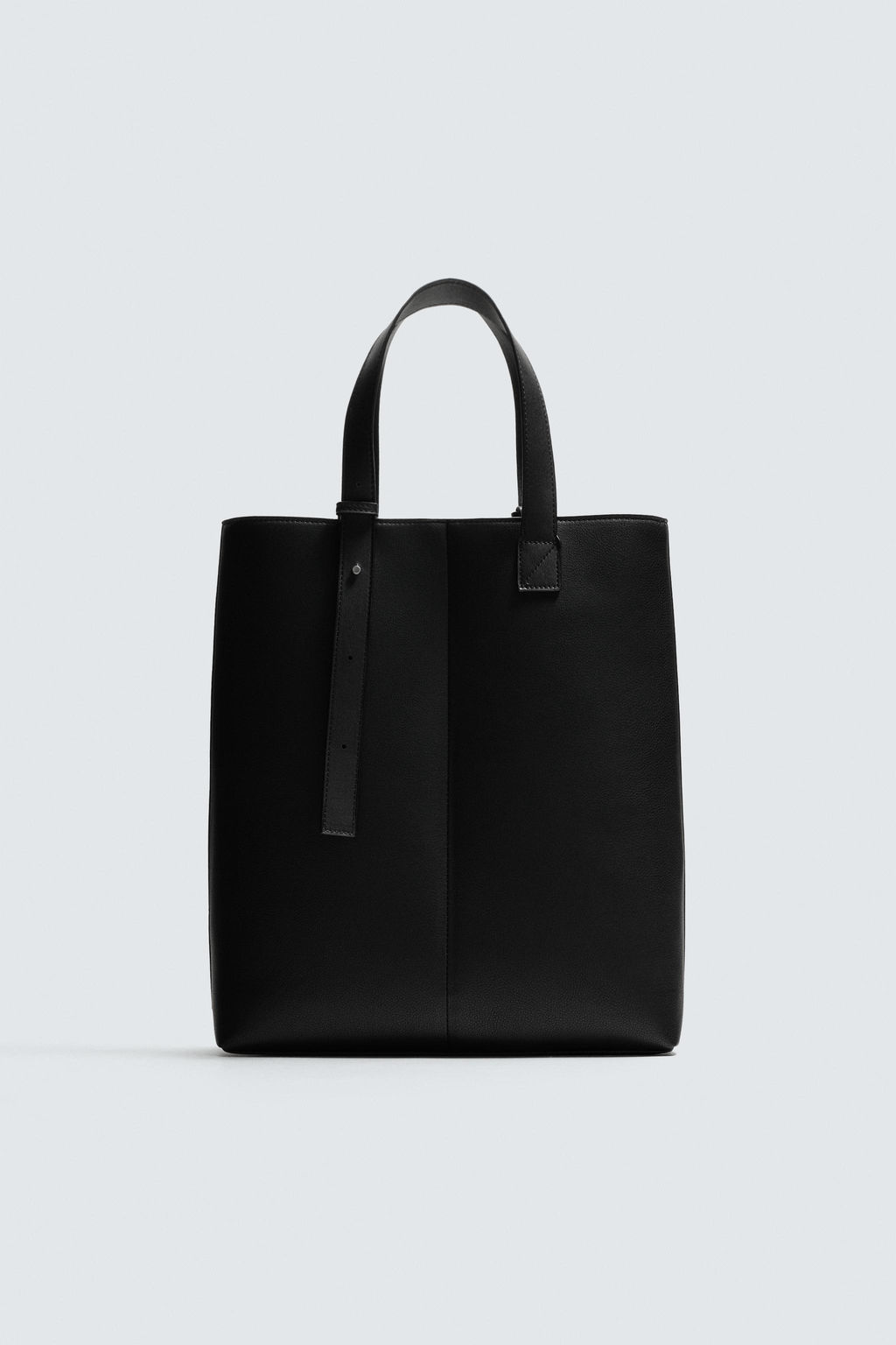 BOLSO SHOPPER LISO / Negro - Zara фото 3