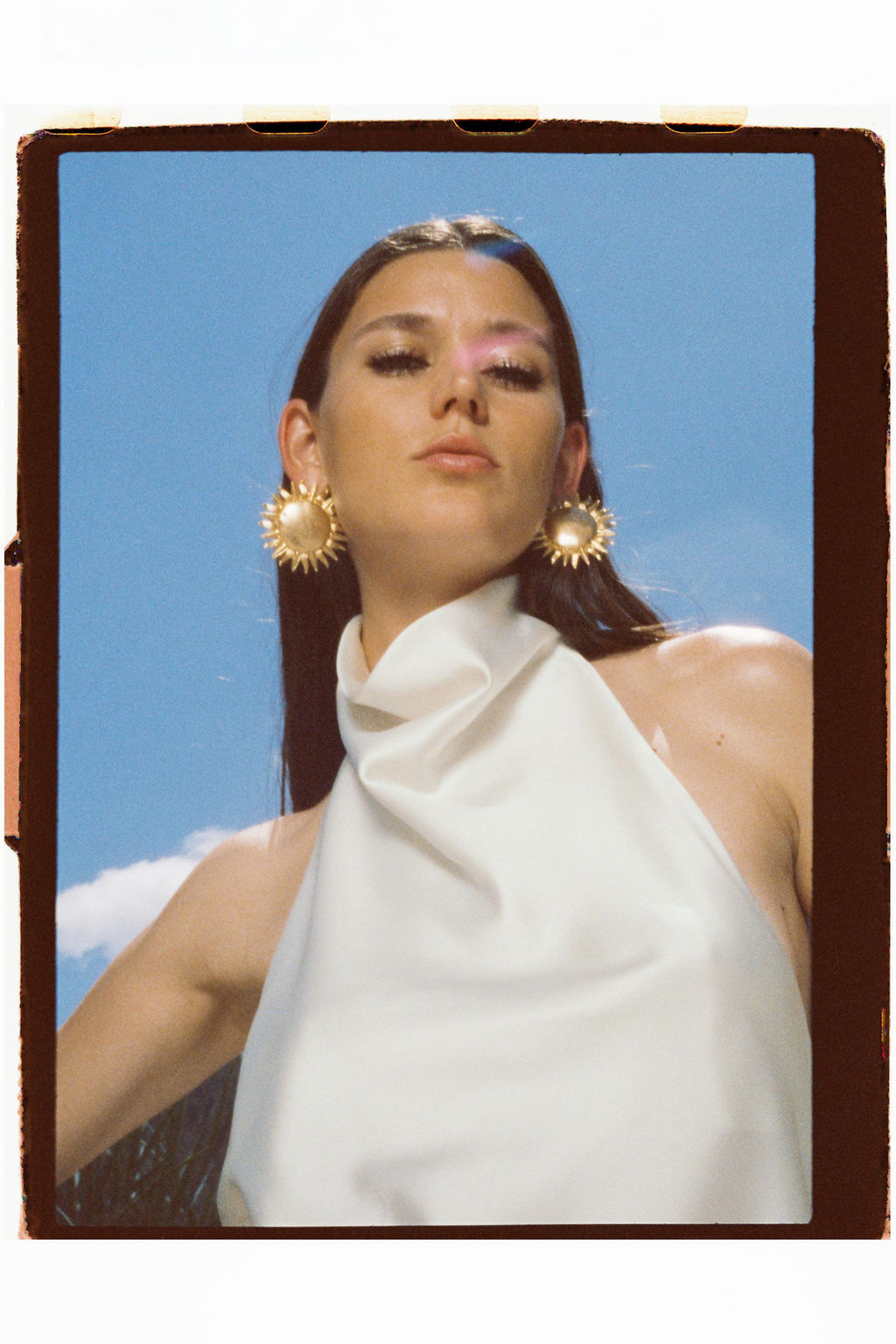 SATIN HALTER TOP