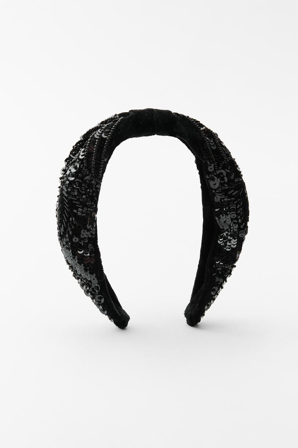 BEADED VELVET HEADBAND - Zara фото 3