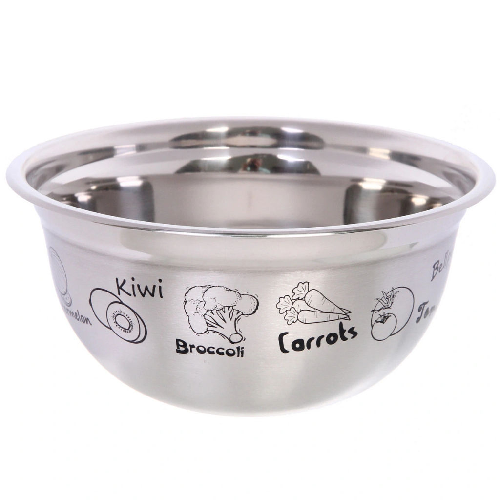 Миска из нержавеющей стали 5л 28*13см с рисунком