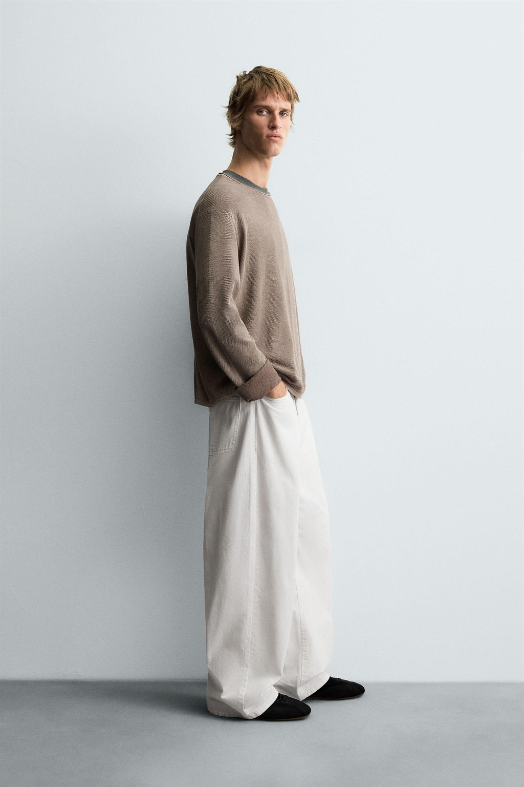 TEXTURED WASHED SWEATER - Zara фото 4