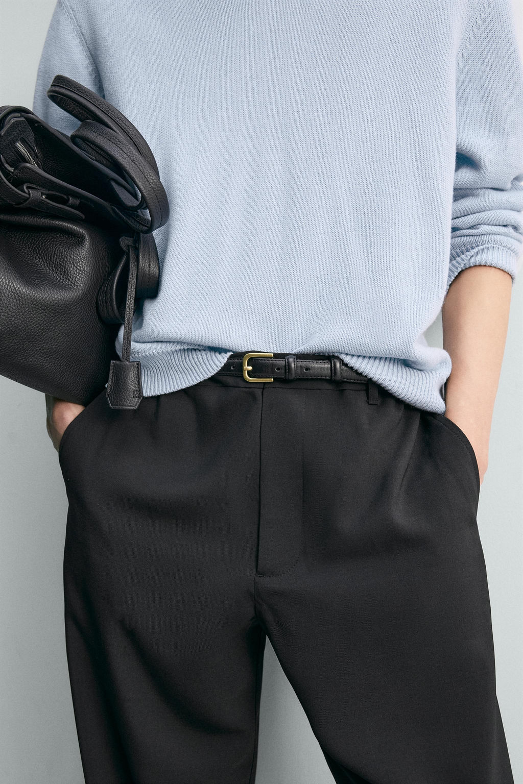 PANTAL?N FLUIDO RELAXED FIT / Marr?n - Zara фото 6