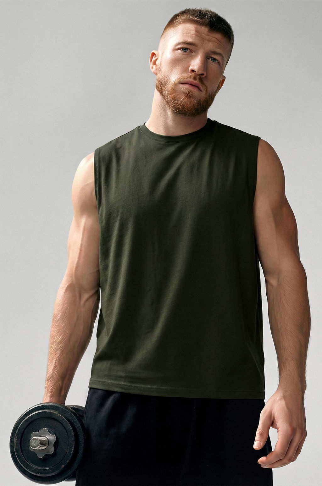 Мужская футболка оверсайз без рукавов Happyfox