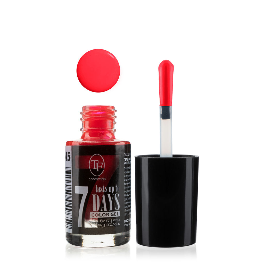 TF Лак для ногтей COLOR GEL тон 245 Dark red/Темно-красный 8мл