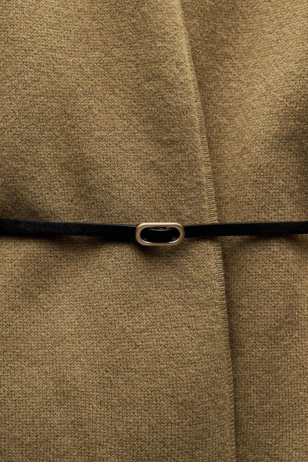 100% WOOL BELTED JACKET - Zara фото 4