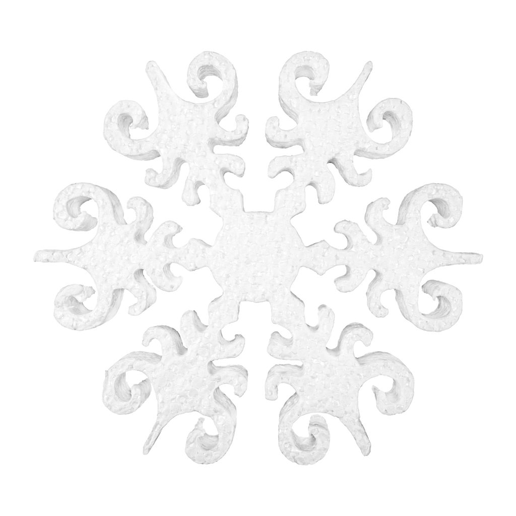 Love2art DPZ-S Заготовка для декора №013 пенополистирол d 15 см 2 см 1 шт 05 Снежинка Северное сияние 150 мм, 1 шт
