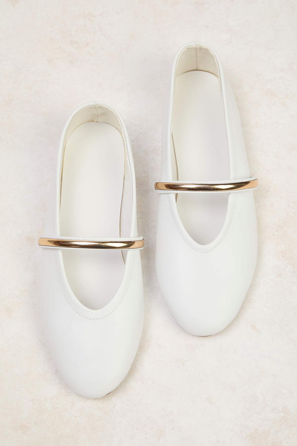 Siyah Gold Metal Bantl? Mary Jane Badem Burun Babet TAKAW26BE00005 - Trendyolmilla фото 8