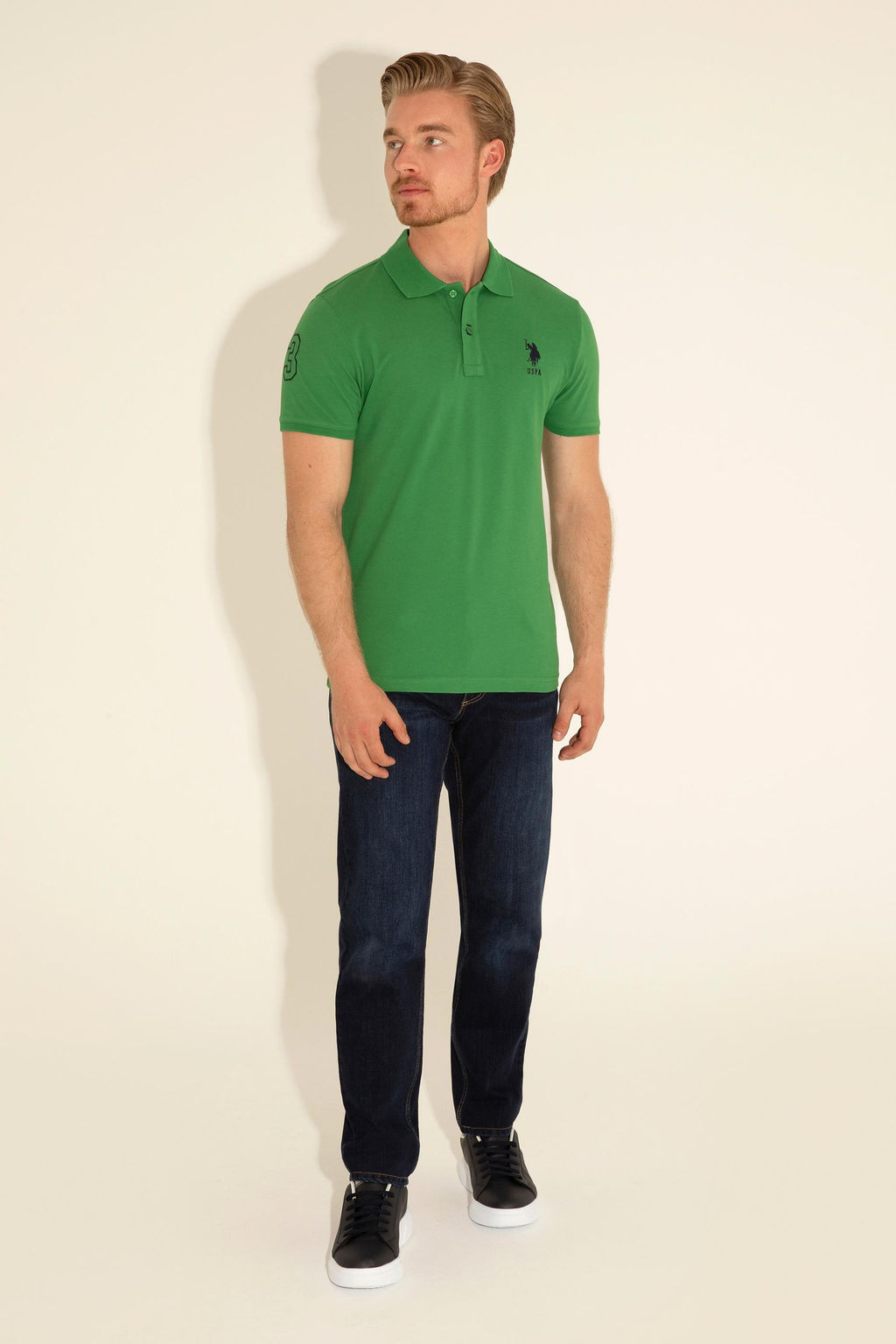 Футболка U.S. Polo Assn базовая зеленая хлопок  фото 12