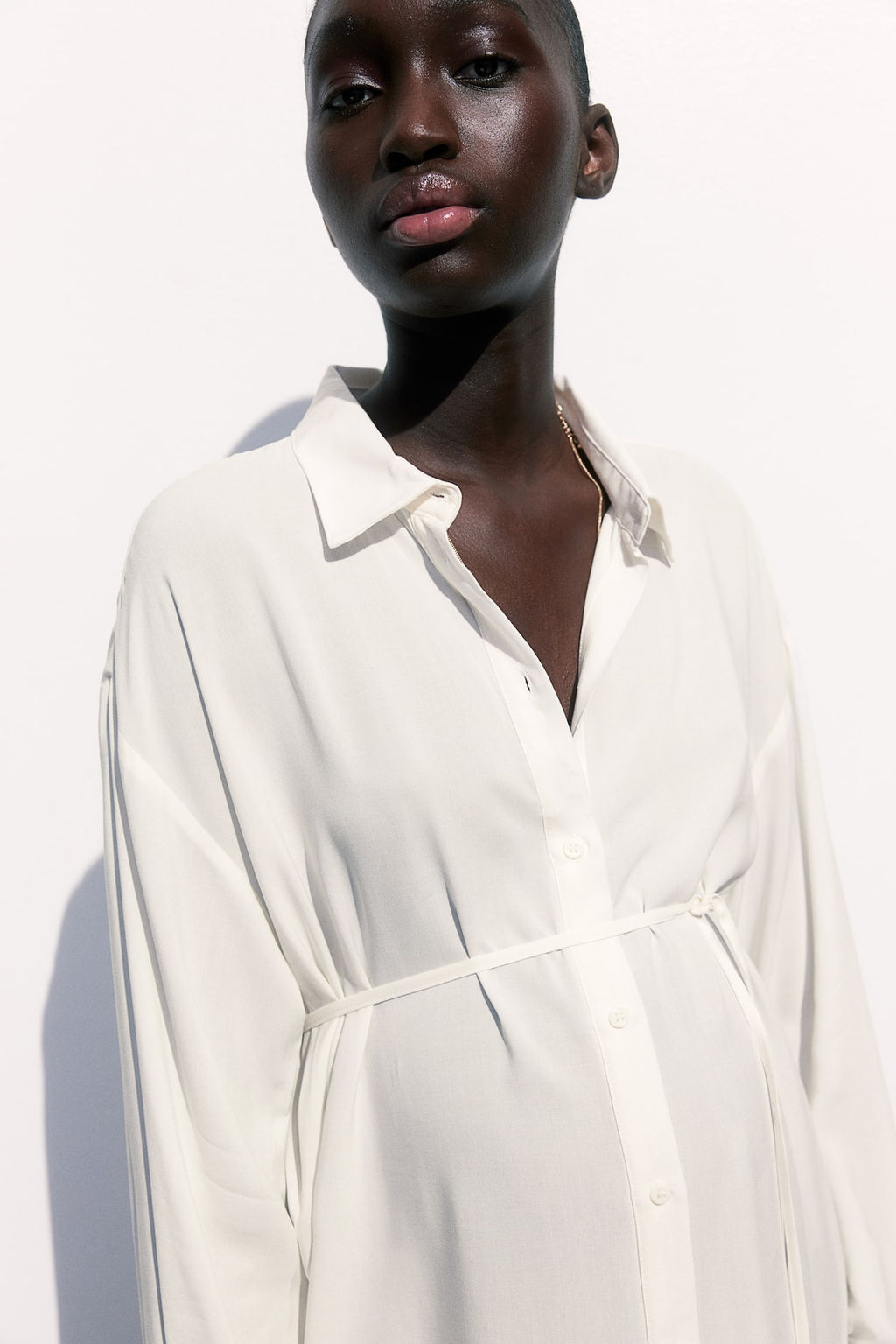 MAMA Camisa con cinturon de anudar Before & After - H&m фото 2