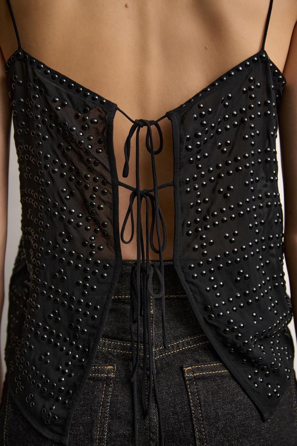 ZW COLLECTION TOP WITH STUDS - Zara фото 11