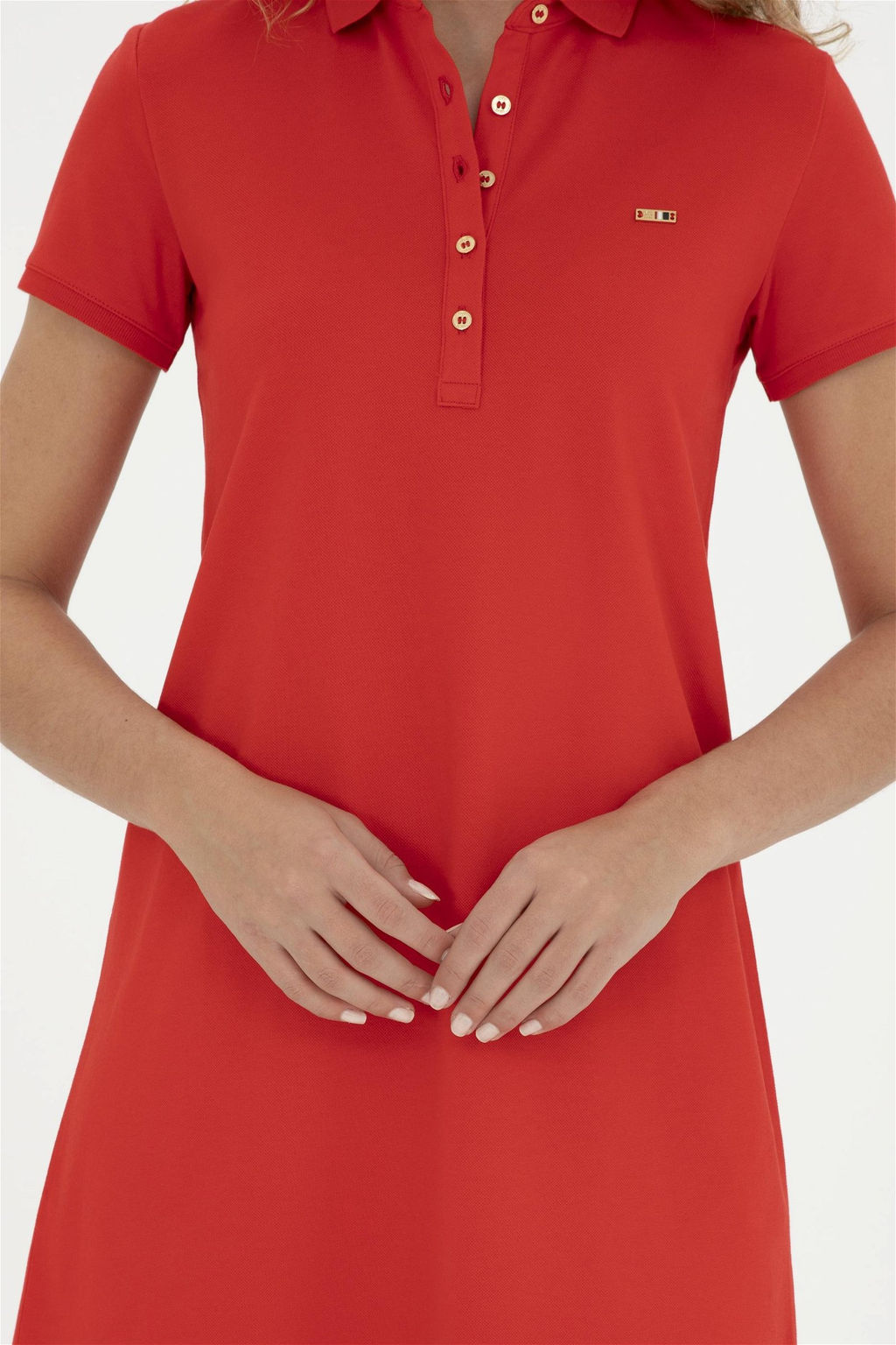 Женское красное трикотажное платье - U.s. polo assn фото 6