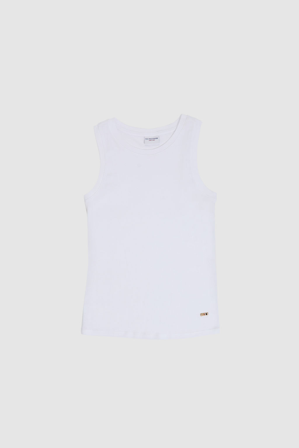 Kad_n Beyaz Bisiklet Yaka Basic Ti__rt - U.s. polo assn фото 7
