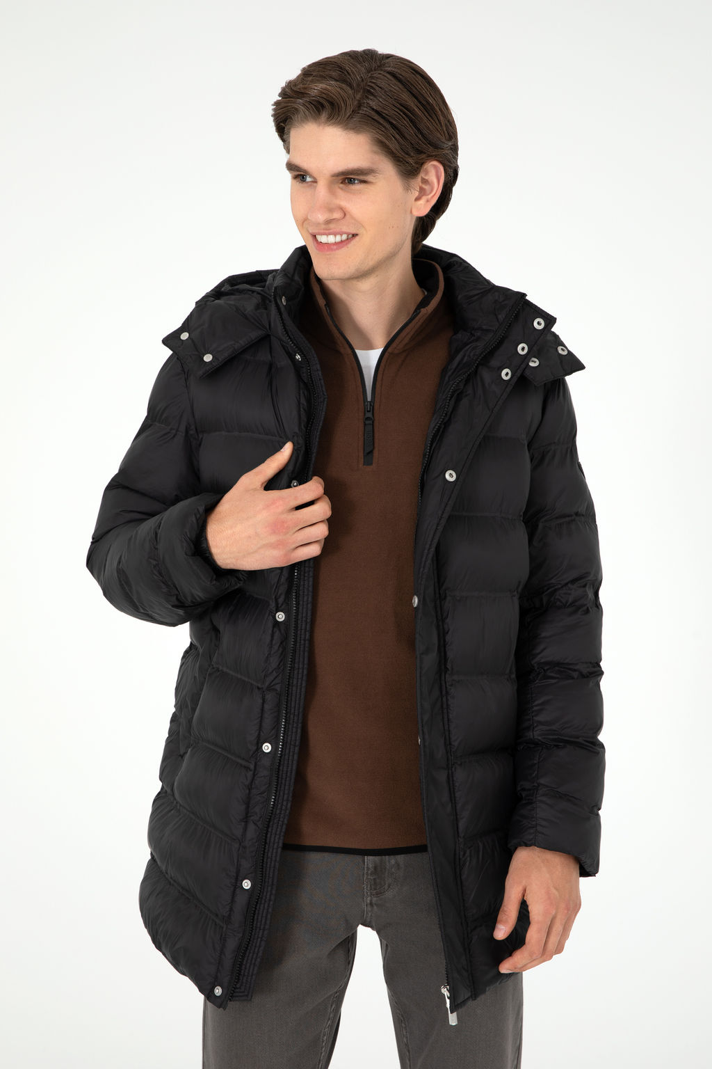 Мужское черное пальто Неожиданная скидка в корзине - U.s. polo assn фото 10