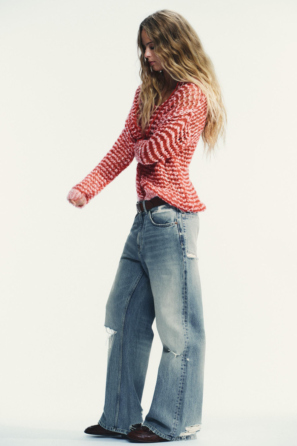 WOOL KNIT POLO COLLAR SWEATER - Zara фото 3