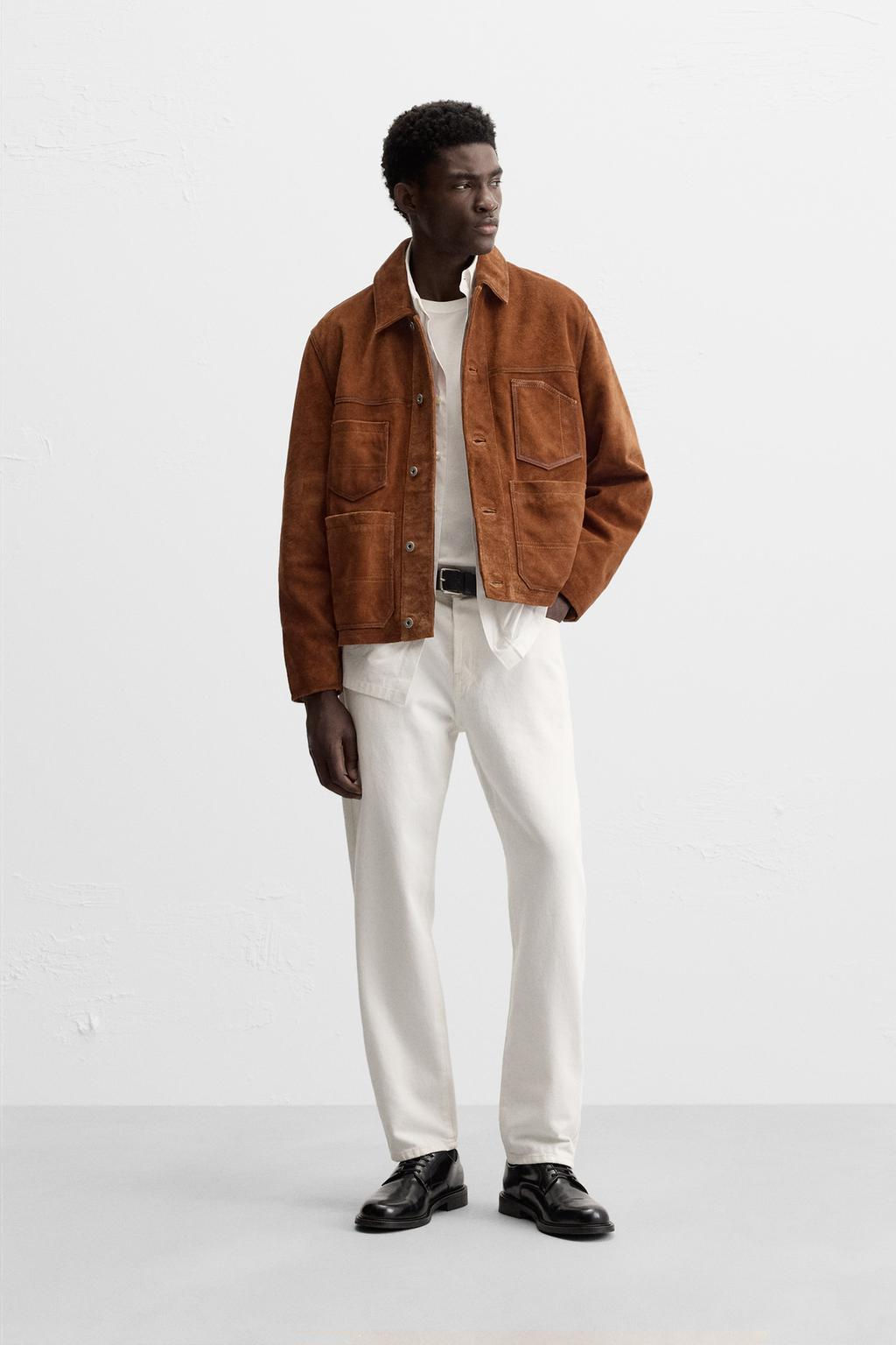 LEATHER JACKET WITH POCKETS - Zara фото 10