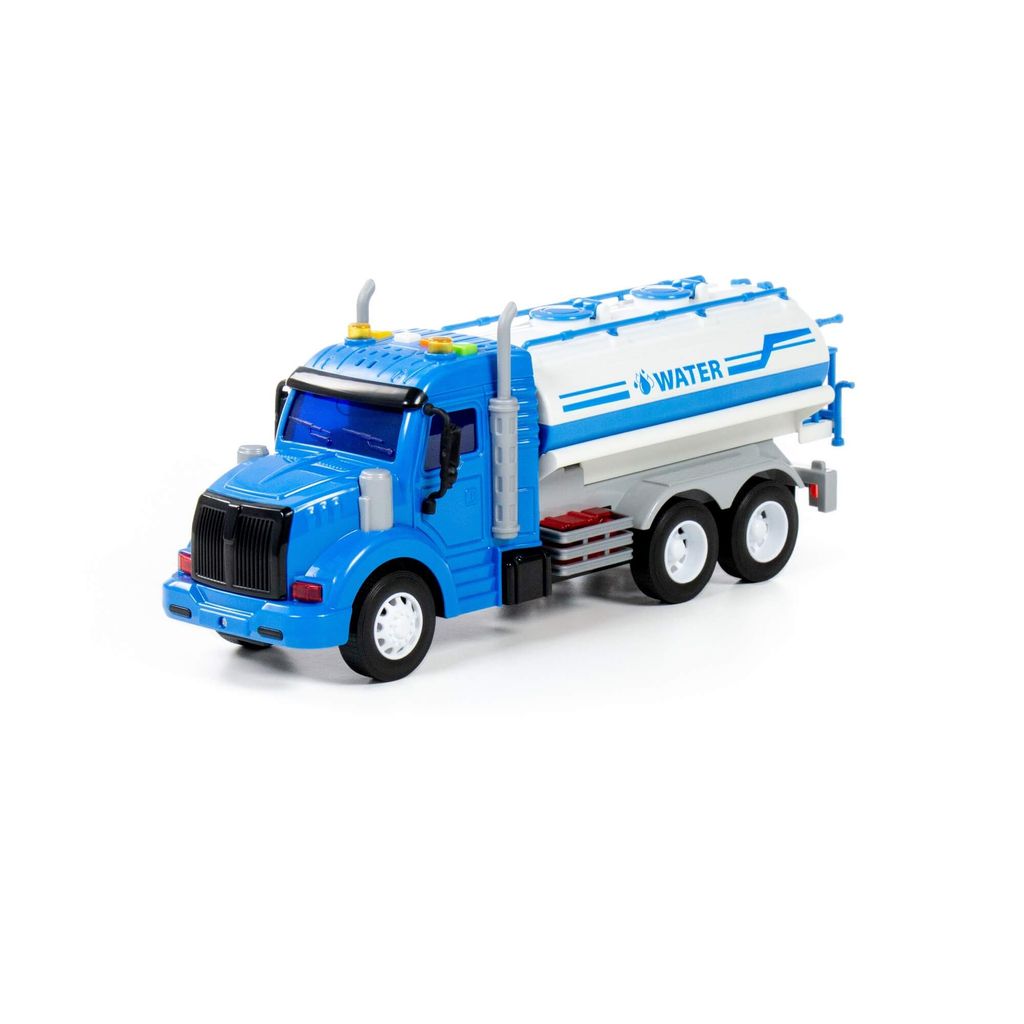Профи, поливочный автомобиль инерционный (со светом и звуком) (синий) (в коробке) - Полесье фото 8