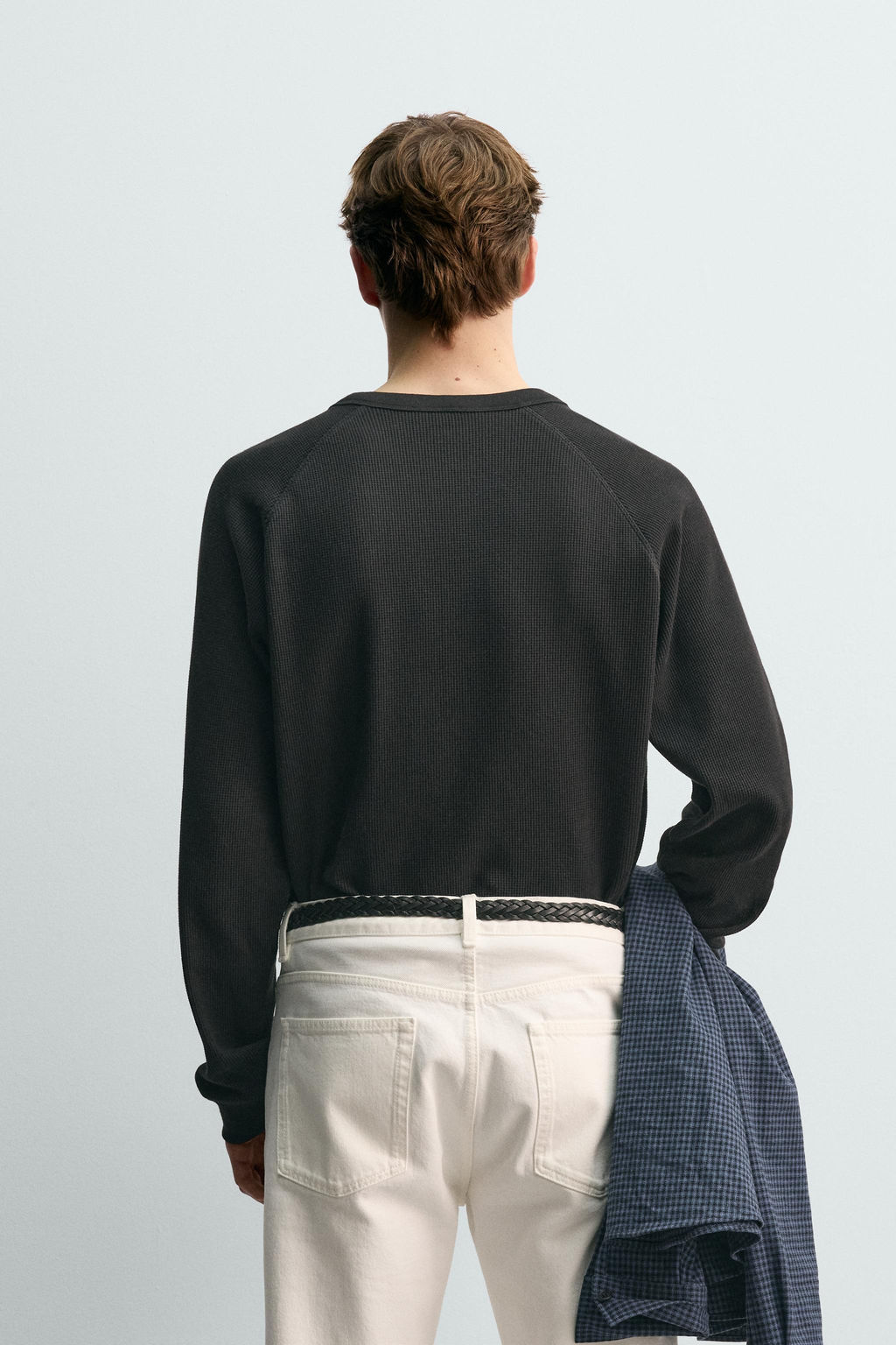 CAMISETA ESTRUCTURA WAFFLE AARON LEVINE X ZARA / Gris antracita  фото 3