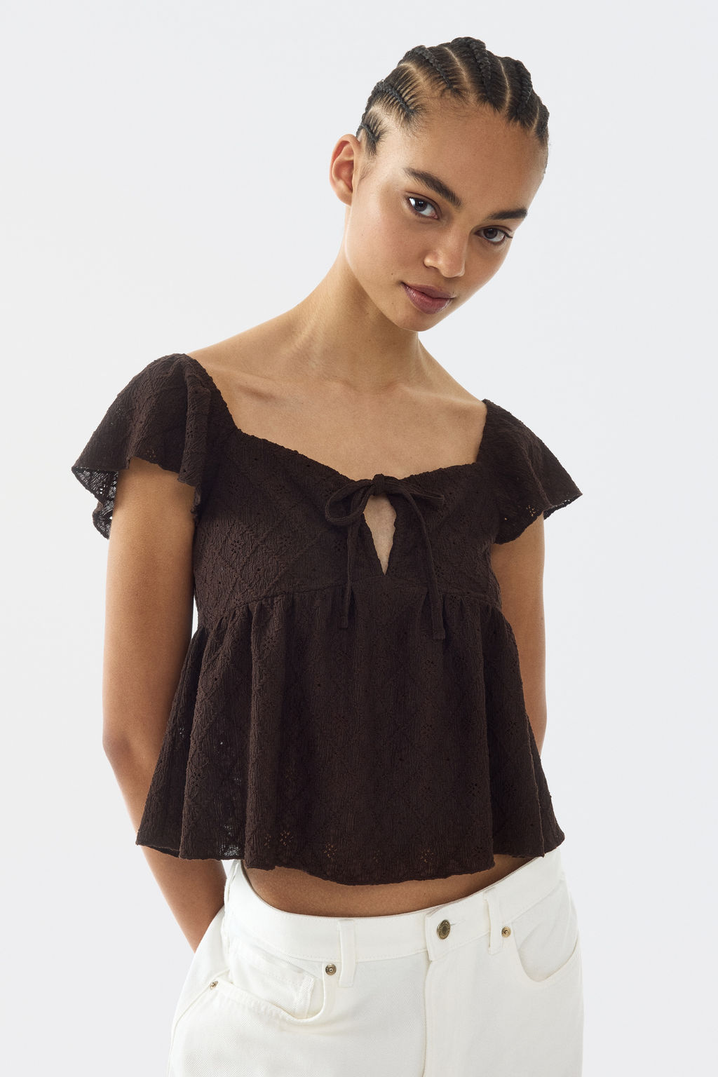 Blusa en punto pointelle - H&m фото 4