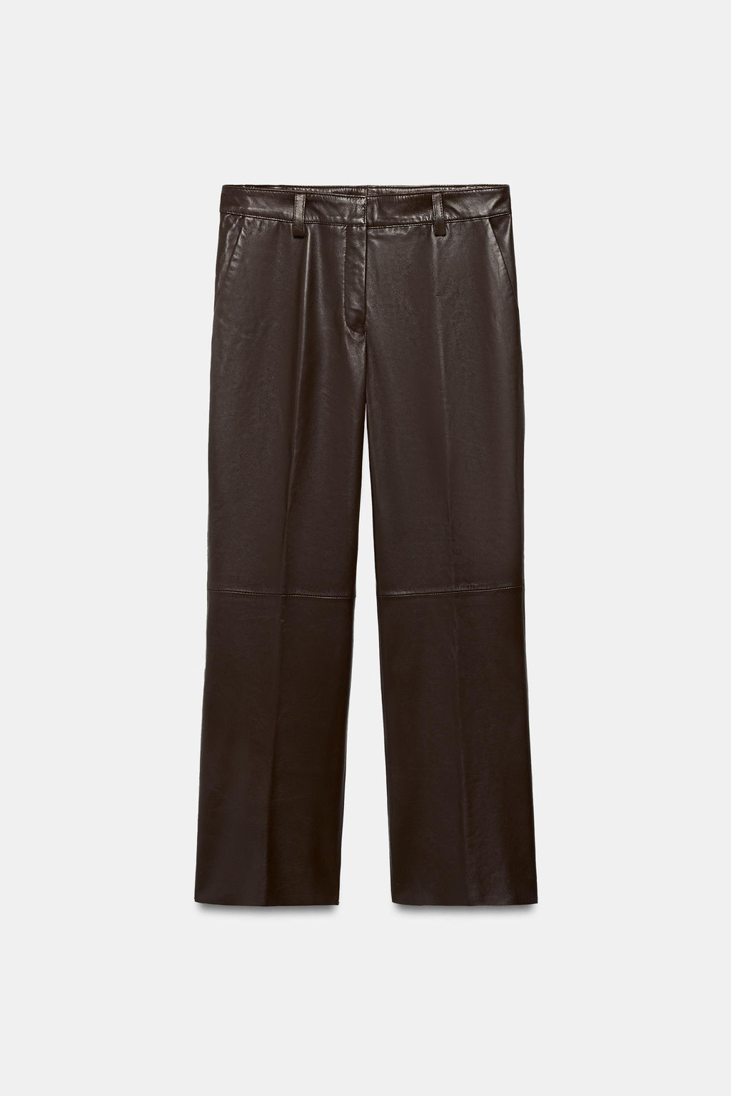 PANTAL?N PIEL FLARE ZW COLLECTION LIMITED EDITION / Marr?n - Zara фото 4