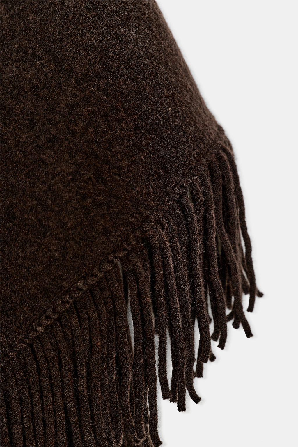 FRINGED KNIT CAPE - Zara фото 8