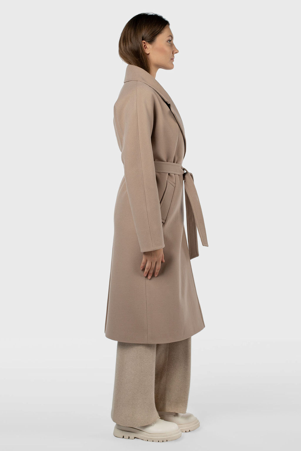 Пальто женское демисезонное (пояс) - El podio фото 3