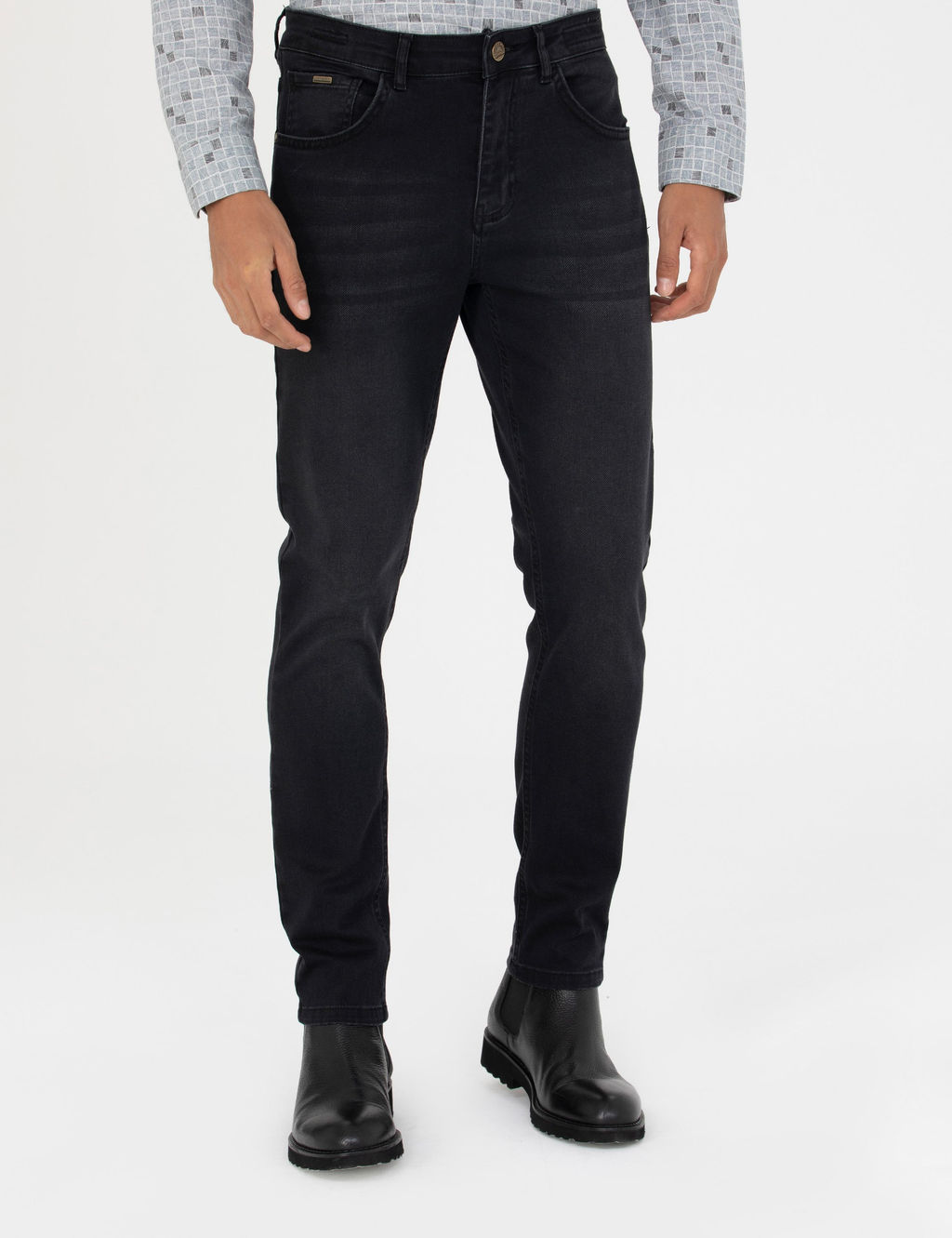 Siyah Slim Fit Jean Pantolon
