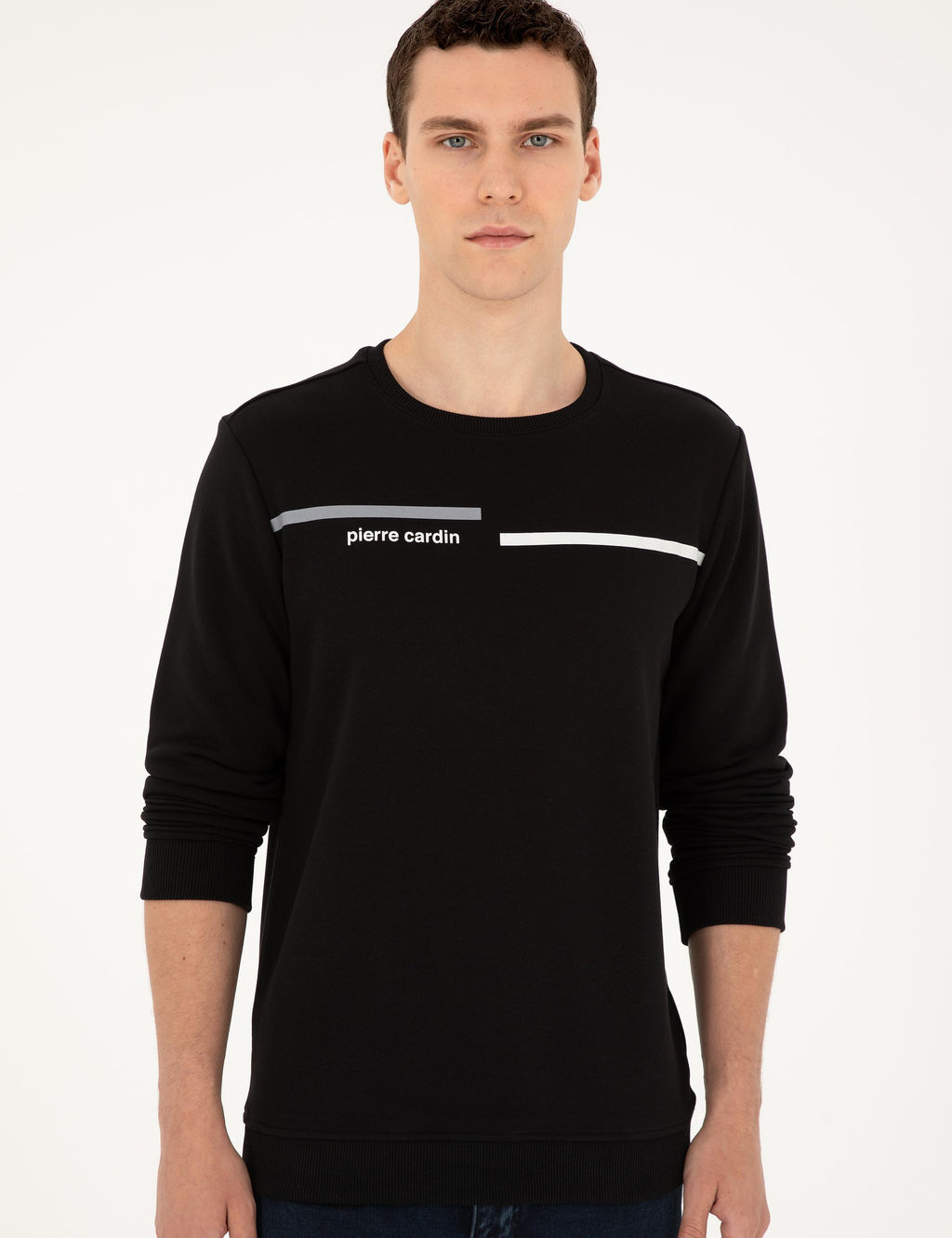 Siyah Regular Fit Sweatshirt - Pierre cardin фото 3