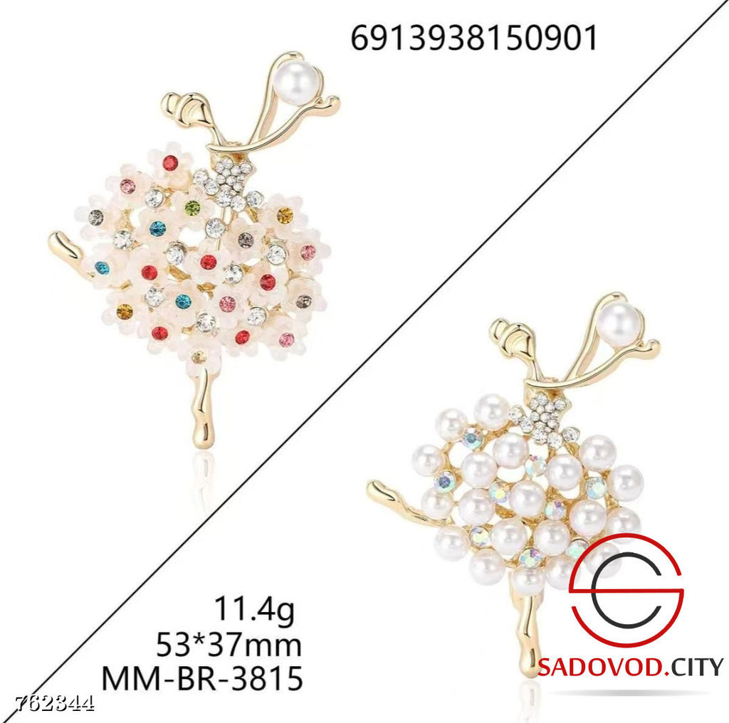 Женская брошка с жемчугом - Zum ming фото 3