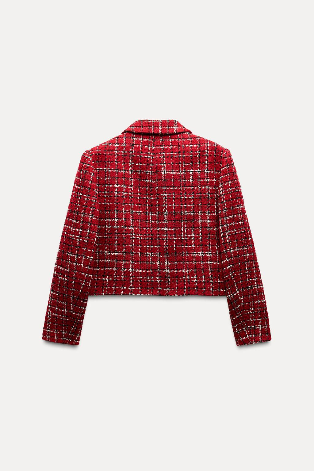 STRUCTURED JACKET WITH SHOULDER PADS - Zara фото 6