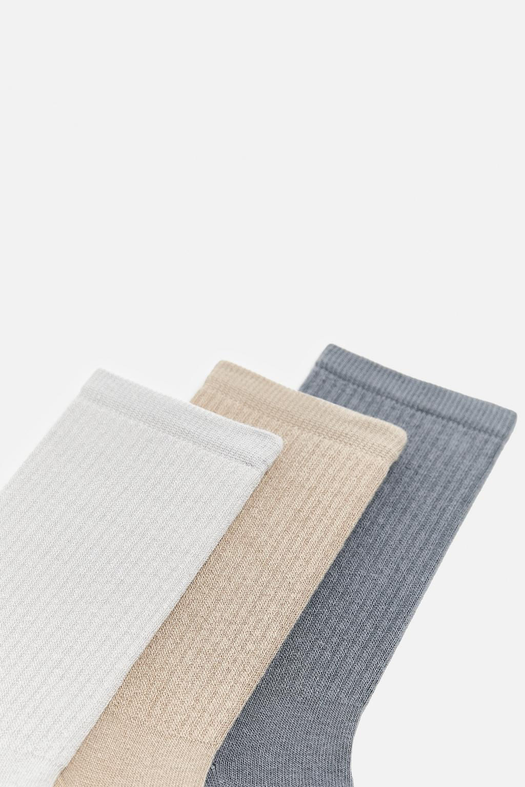3-PACK OF CONTRAST SOCKS - Zara фото 3
