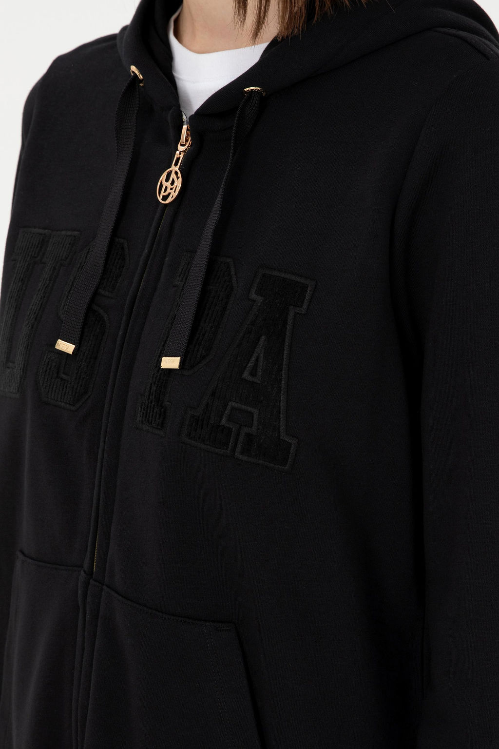 Женский черный свитшот Неожиданная скидка в корзине - U.s. polo assn фото 14