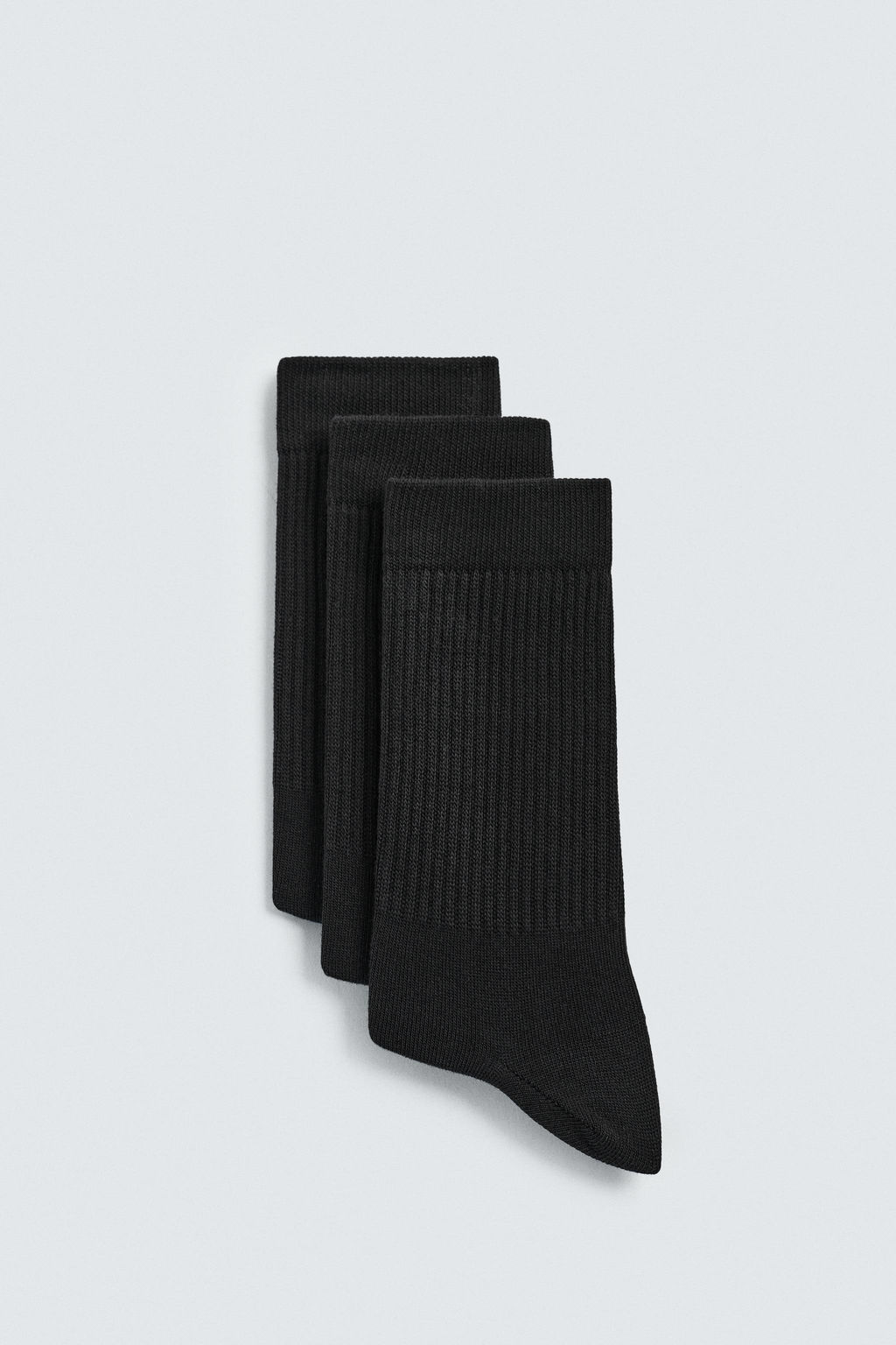 CALCETINES RIB B?SICO PACK 3 / Negro - Zara фото 2