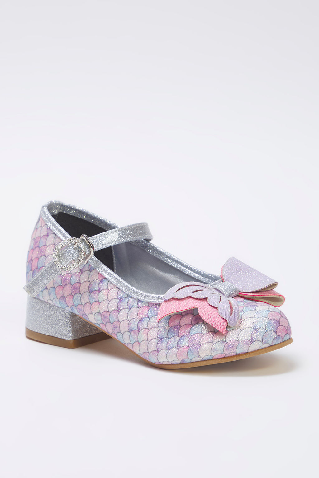 Trendyol Shoes Lila Deniz K?z? Tasl? Toka Detayl? Simli Mary Jane K?z Cocuk Kids Babet TAKSS25BE00036 - Trendyolmilla фото 3